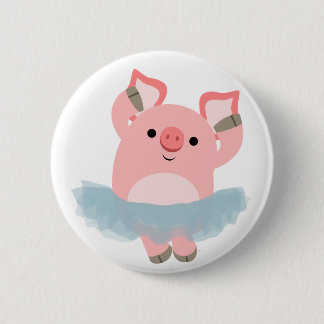 Botón de insignia de cerda bailarina de dibujos an