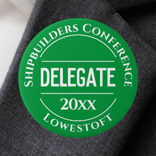 Botón de insignia de delegado de conferencia