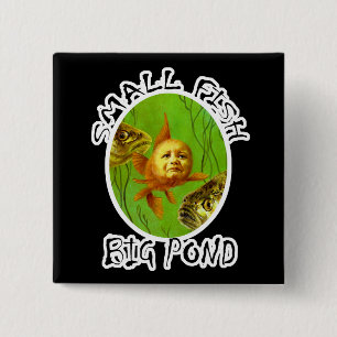 Botón de insignia de la plaza del pez dorado para 