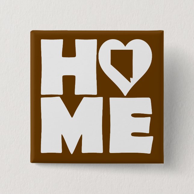 Botón de insignia de Nevada Home Heart State (Anverso)