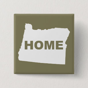 Botón de insignia de Oregon, hogar lejos del estad