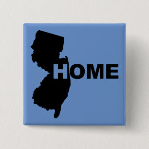 Botón de insignia de pin de Nueva Jersey, hogar le
