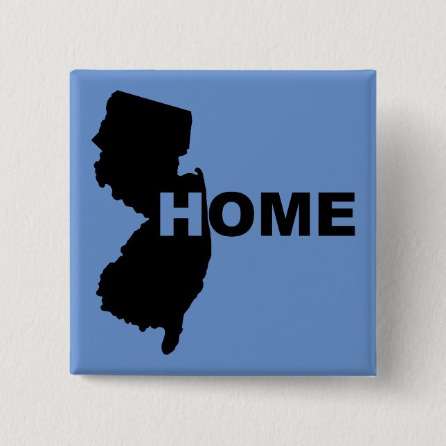 Botón de insignia de pin de Nueva Jersey, hogar le (Anverso)