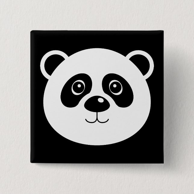 Botón de insignia de pin de oso panda (Anverso)