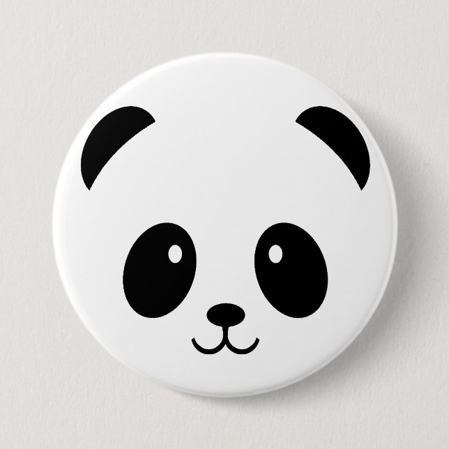 Botón de insignia de pin de panda lindo pandas (Anverso)