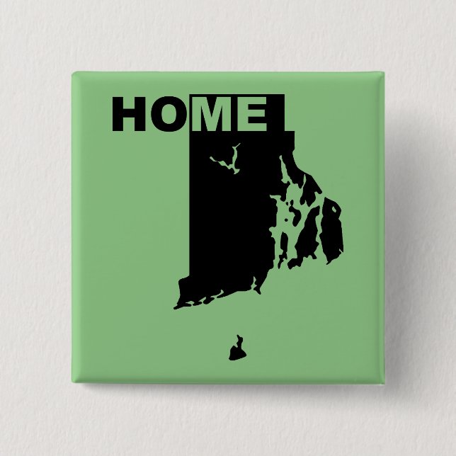 Botón de insignia de pin de Rhode Island lejos del (Anverso)
