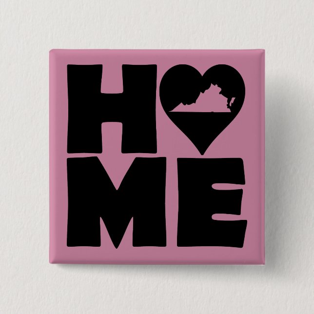 Botón de insignia de pin del corazón de la casa de (Anverso)