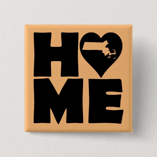 Botón de insignia de pin del estado de Massachuset (Anverso)