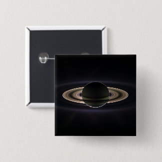 Botón de insignia de Saturno resplandeciente