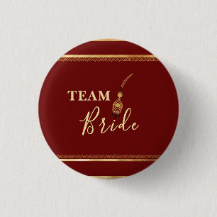 Botón de insignia de Team Bride ladkiwale