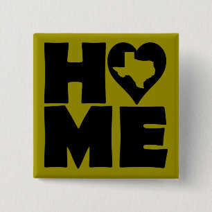Botón de insignia de Texas Home Heart State