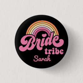 Botón de insignia de tribu de arcoiris vintage