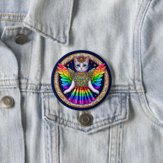 Botón de insignia del Fiesta del ángel de la hada 