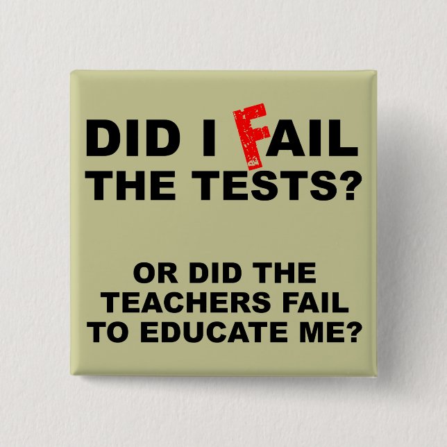 Botón de Insígnia Divertida de Fracaso de Maestro (Anverso)