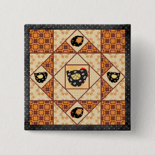 Botón de insignia para parches de tejido de chich