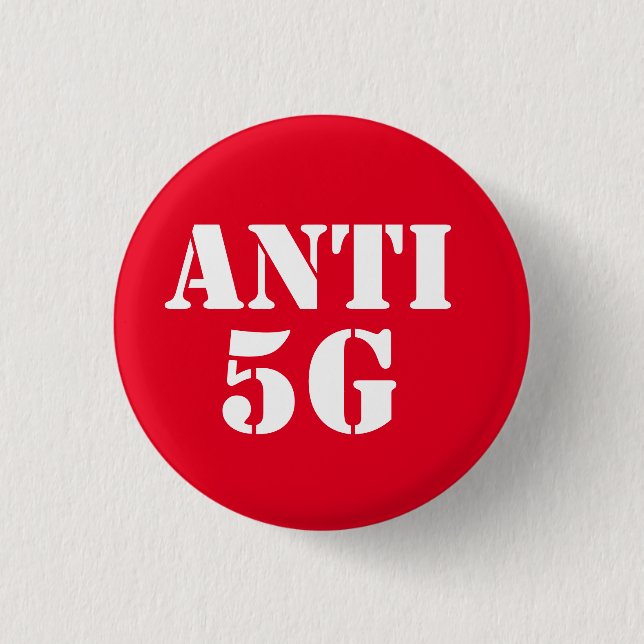 Botón de insignia redonda Anti 5G (Anverso)