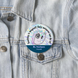 botón de instrucción Cute Geeky Unicorn