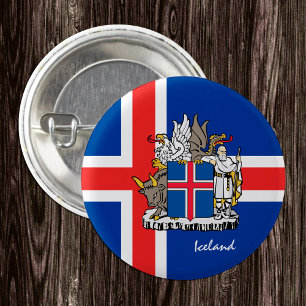 Botón de Islandia, moda de bandera islandesa patri
