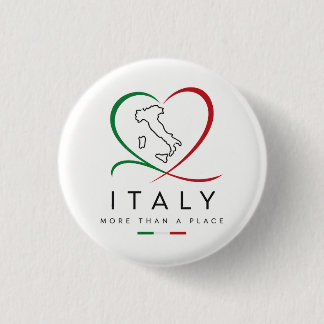Botón de Italia con corazón chic