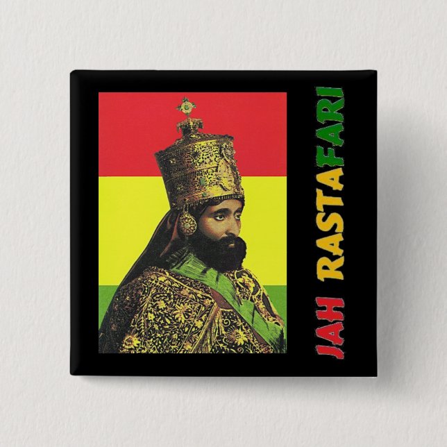 Botón de Jah Rastafari (Anverso)