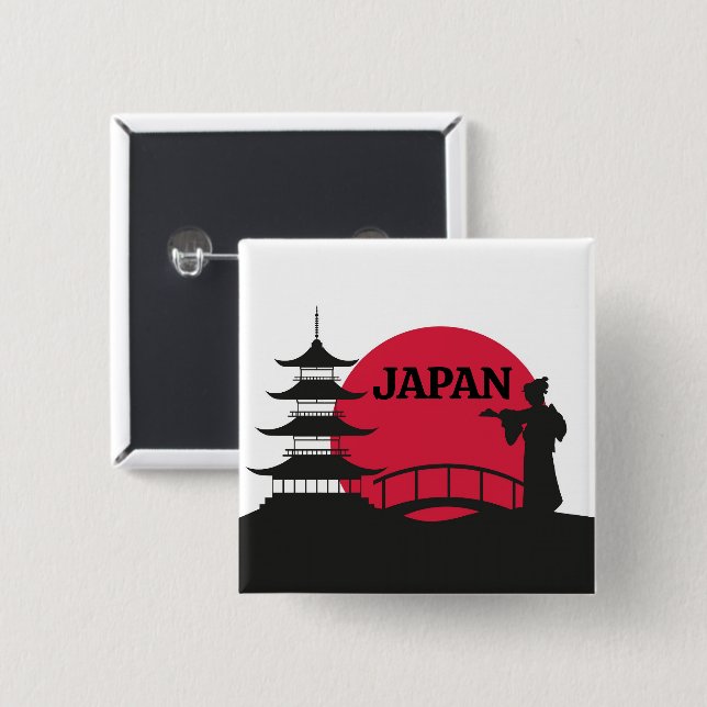 Botón de Japón (Anverso y reverso)