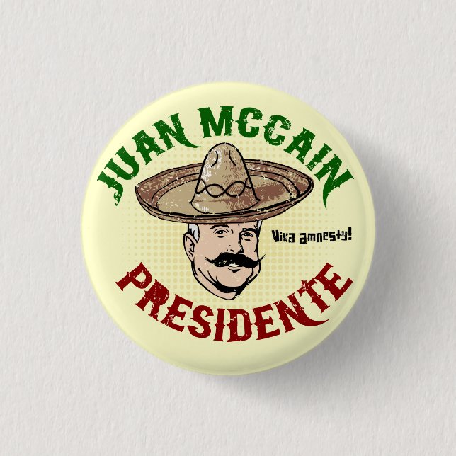 Botón de Juan McCain (Anverso)