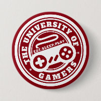 Botón de juego de sellos de la Universidad Roja