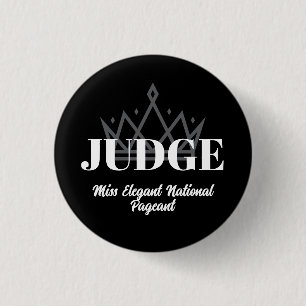 Botón de Juez de Concurso Negro Minimalista Paneli