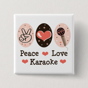 botón de karaoke de amor de paz