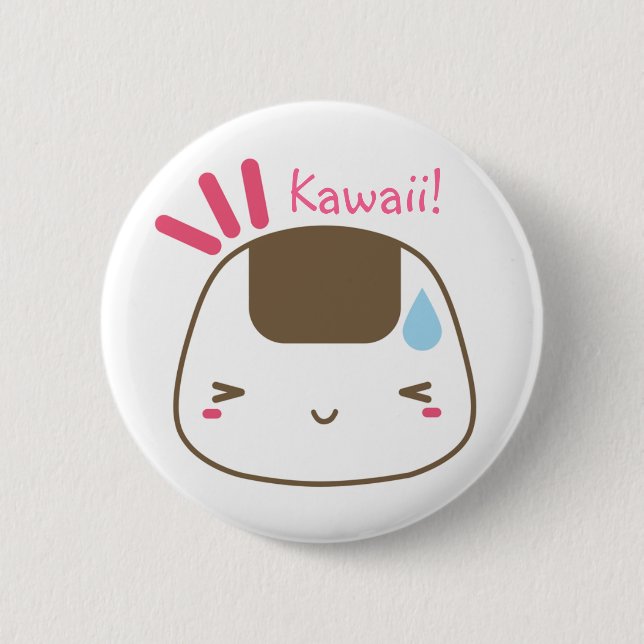 Botón de Kawaii Onigiri (Anverso)