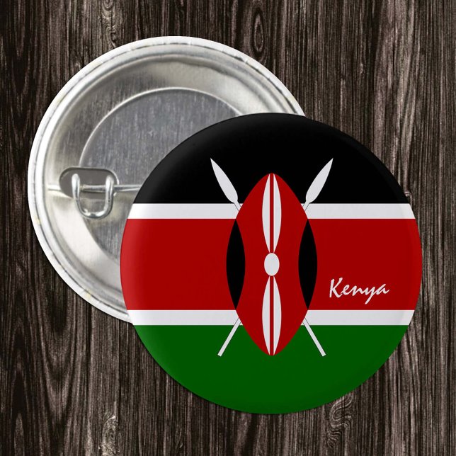 Botón de Kenia, moda patriótica de la bandera keni (Subido por el creador)