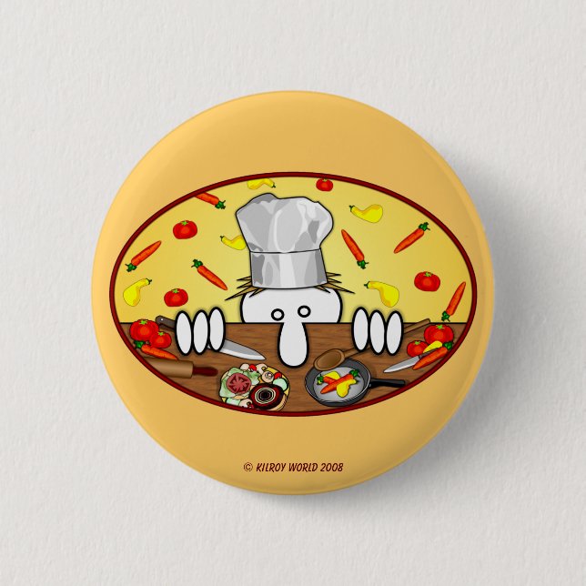 Botón de Kilroy del cocinero (Anverso)