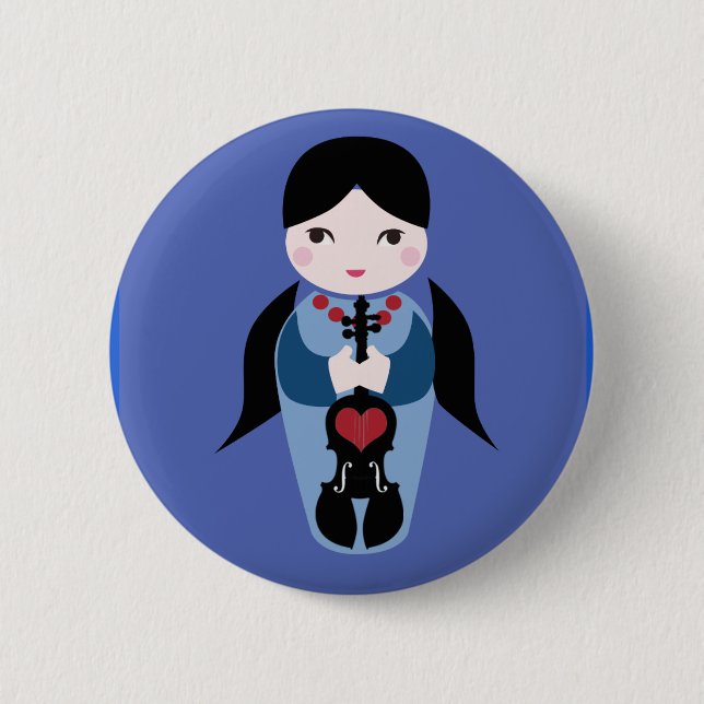 Botón de Kokeshi del violín (Anverso)