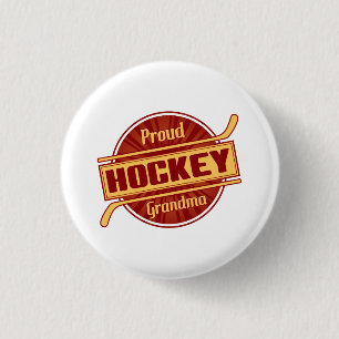 Botón de la abuela del Hockey Orgulloso