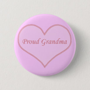 Botón de la abuela orgullosa, rosa