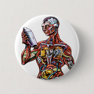 Botón de la anatomía del camarero