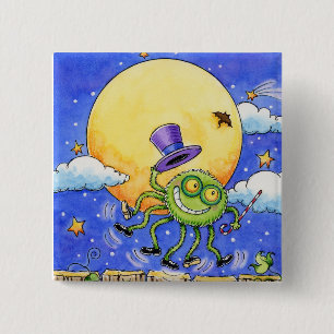 Botón de la araña de Halloween