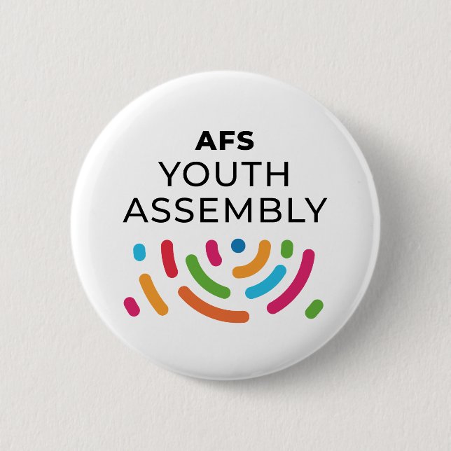 Botón de la Asamblea de Jóvenes de AFS (Anverso)