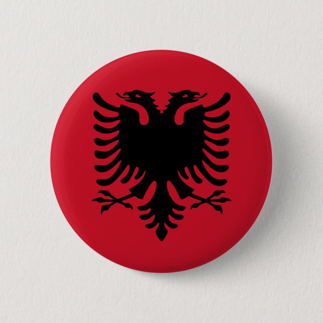 Botón de la bandera de Albania (Anverso)