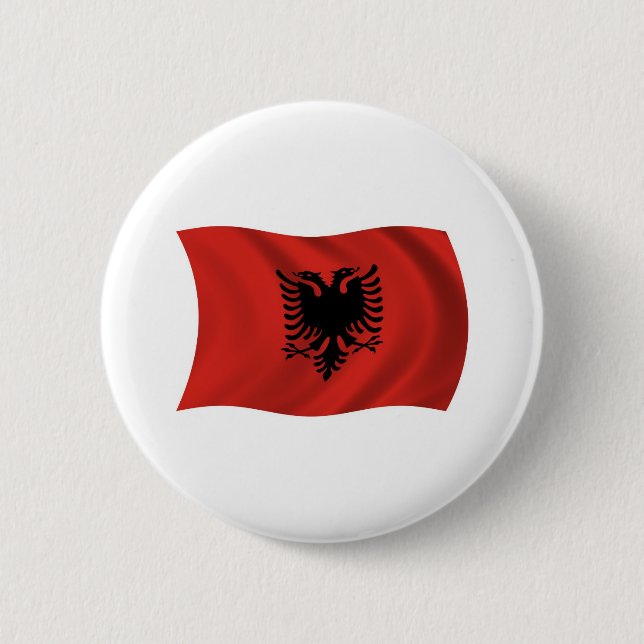 Botón de la bandera de Albania (Anverso)