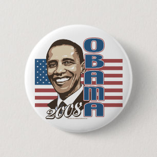 Botón de la bandera de Barack 2008