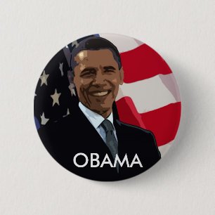 Botón de la bandera de Barack Obama