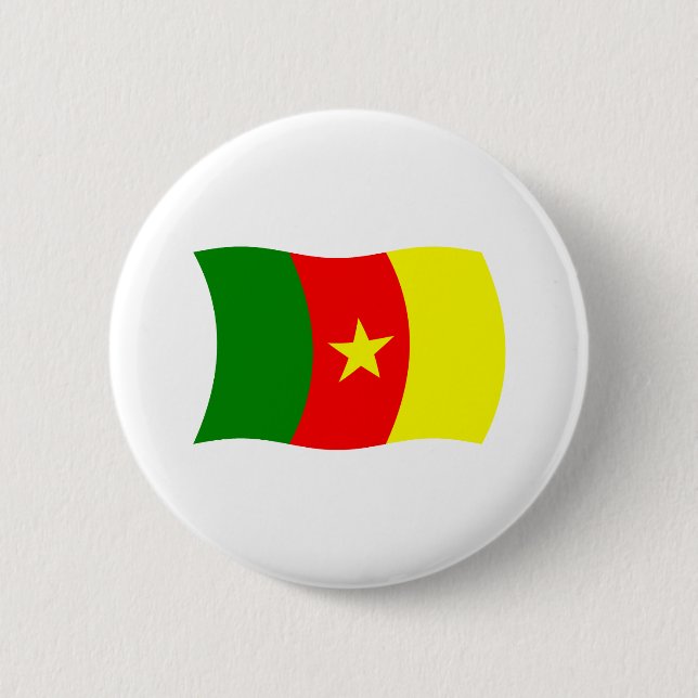 Botón de la bandera de Camerún (Anverso)