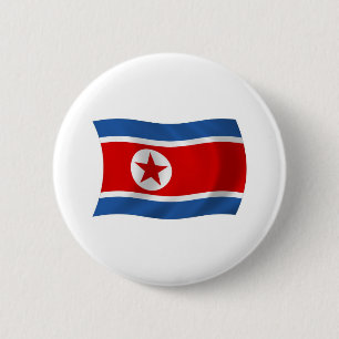 Botón de la bandera de Corea del Norte