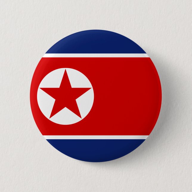 Botón de la bandera de Corea del Norte (Anverso)