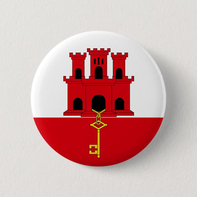 Botón de la bandera de Gibraltar (Anverso)