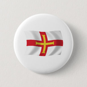 Botón de la bandera de Guernsey