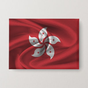 Botón de la bandera de Hong Kong