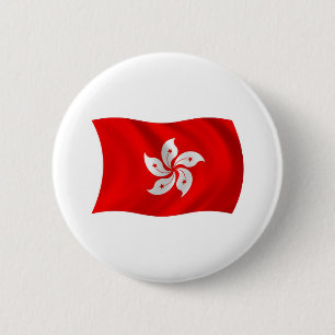 Botón de la bandera de Hong Kong