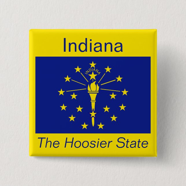 Botón de la bandera de Indianan (Anverso)